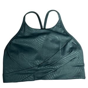 Lululemon Flow Y Wrap Front High Neck Bra Black LW2EJHS in RHEM Women Size 4 B/C